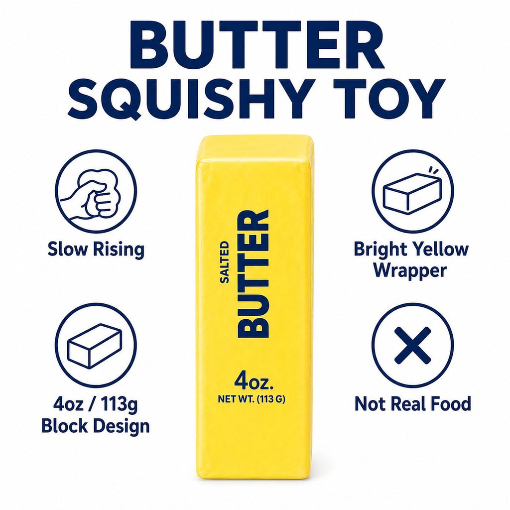 Butter squishy toy slow-rise feature overview