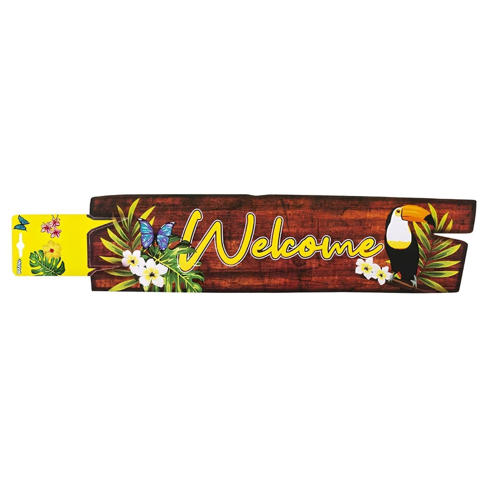 Cardboard Hawaiian Welcome Sign 13x60cm