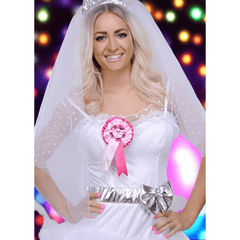 Chief Bridesmaid Hen Party Rosettes - Pink | Why Not Shop