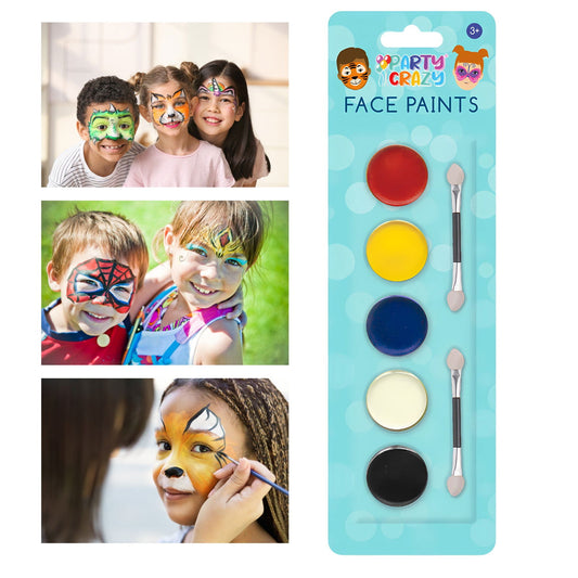 Children's Set of 5 Face Paints & 2 Brushes Set | Merthyr Tydfil | Why Not Shop Online