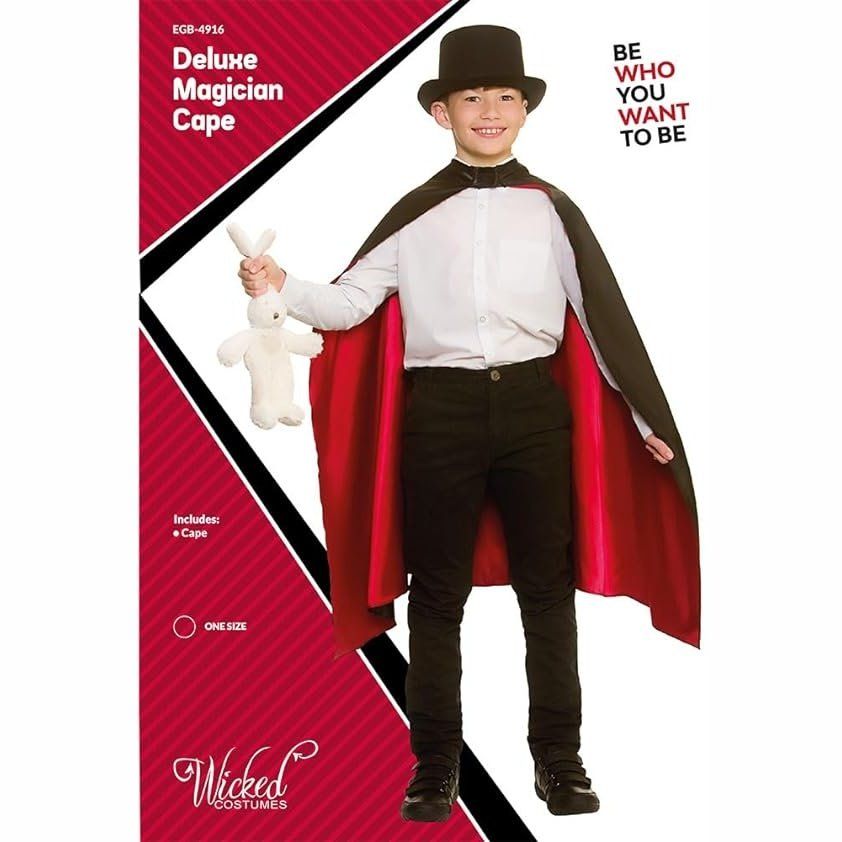 Childrens Deluxe Wizards Robe Red And Black One Size Fits Up To Age 10 | Why Not Shop