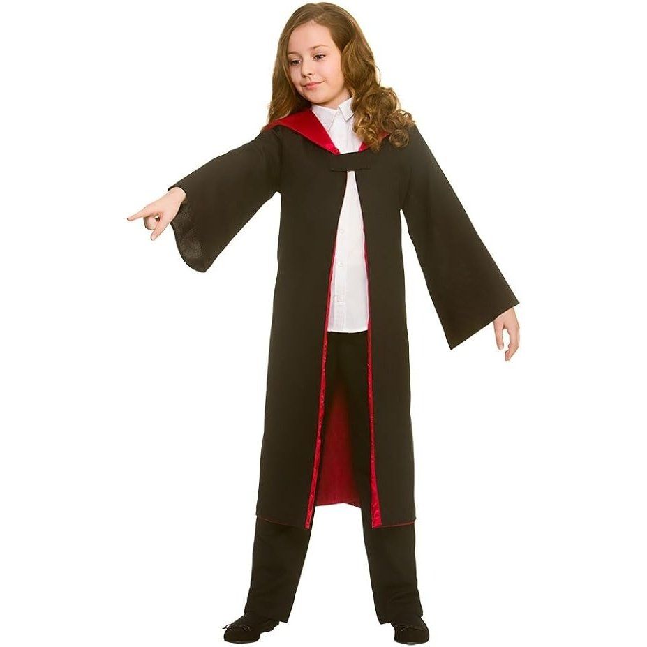 Childrens Deluxe Wizards Robe Red And Black One Size Fits Up To Age 10 | Why Not Shop