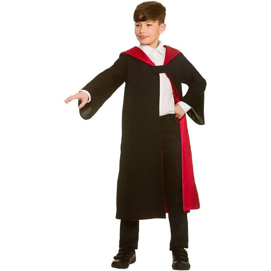 Childrens Deluxe Wizards Robe Red And Black One Size Fits Up To Age 10 | Why Not Shop