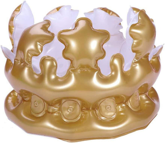 Childrens Inflatable Gold Crown 30cm | Why Not Shop