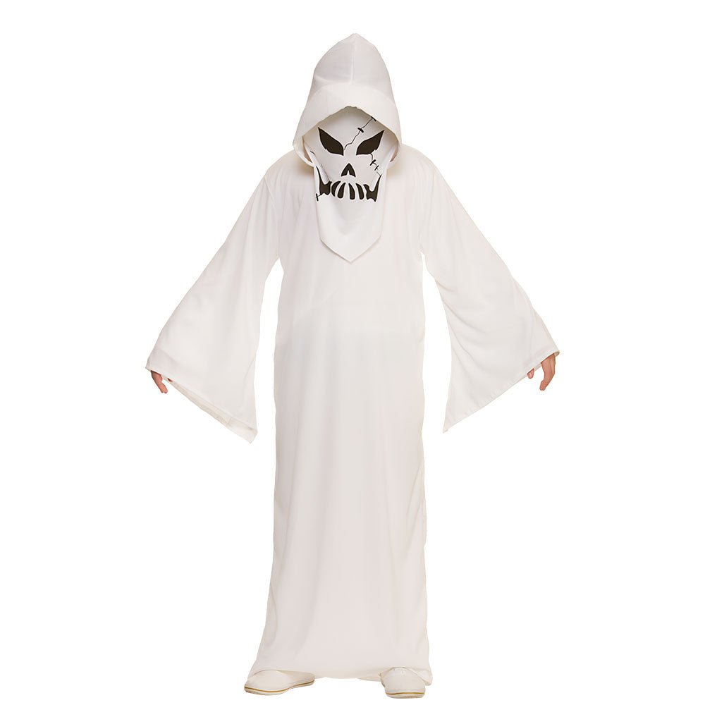 Childrens Ghastly Ghost Costume White And Black (Choose Size) | Why Not Shop