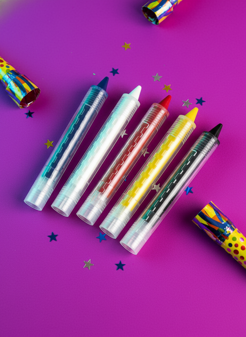 Childrens Push Up Face Paint Crayons Pack Of 5 Assorted Colours | Merthyr Tydfil | Why Not Shop Online