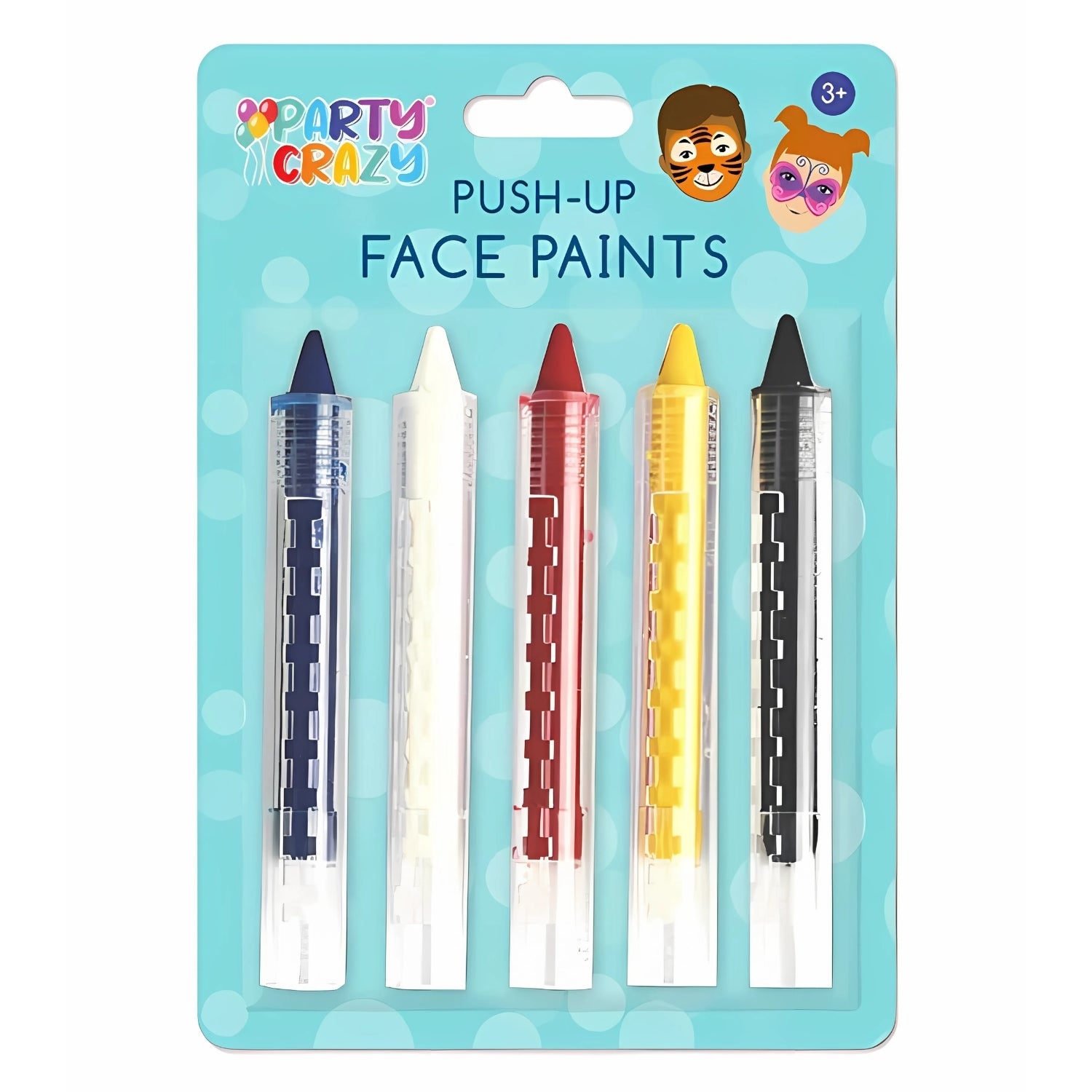 Childrens Push Up Face Paint Crayons Pack Of 5 Assorted Colours | Why Not Shop