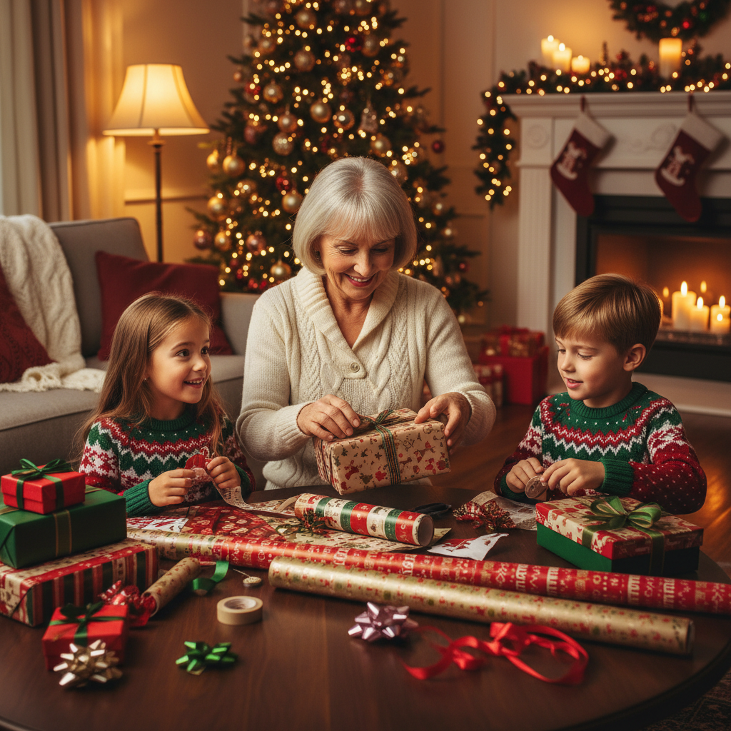 Christmas Gift Wrapping Paper Roll Traditional 4m | Merthyr Tydfil | Why Not Shop Online