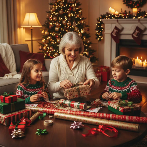 Christmas Gift Wrapping Paper Roll Traditional 4m - Why Not Shop