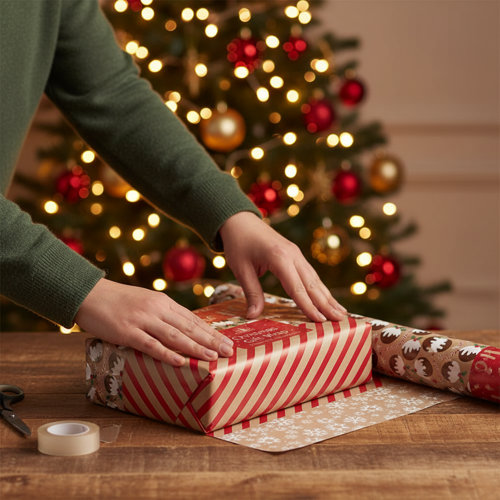 Christmas Wrapping Paper Flat Wrap 8 Sheets Assorted Designs | Merthyr Tydfil | Why Not Shop Online