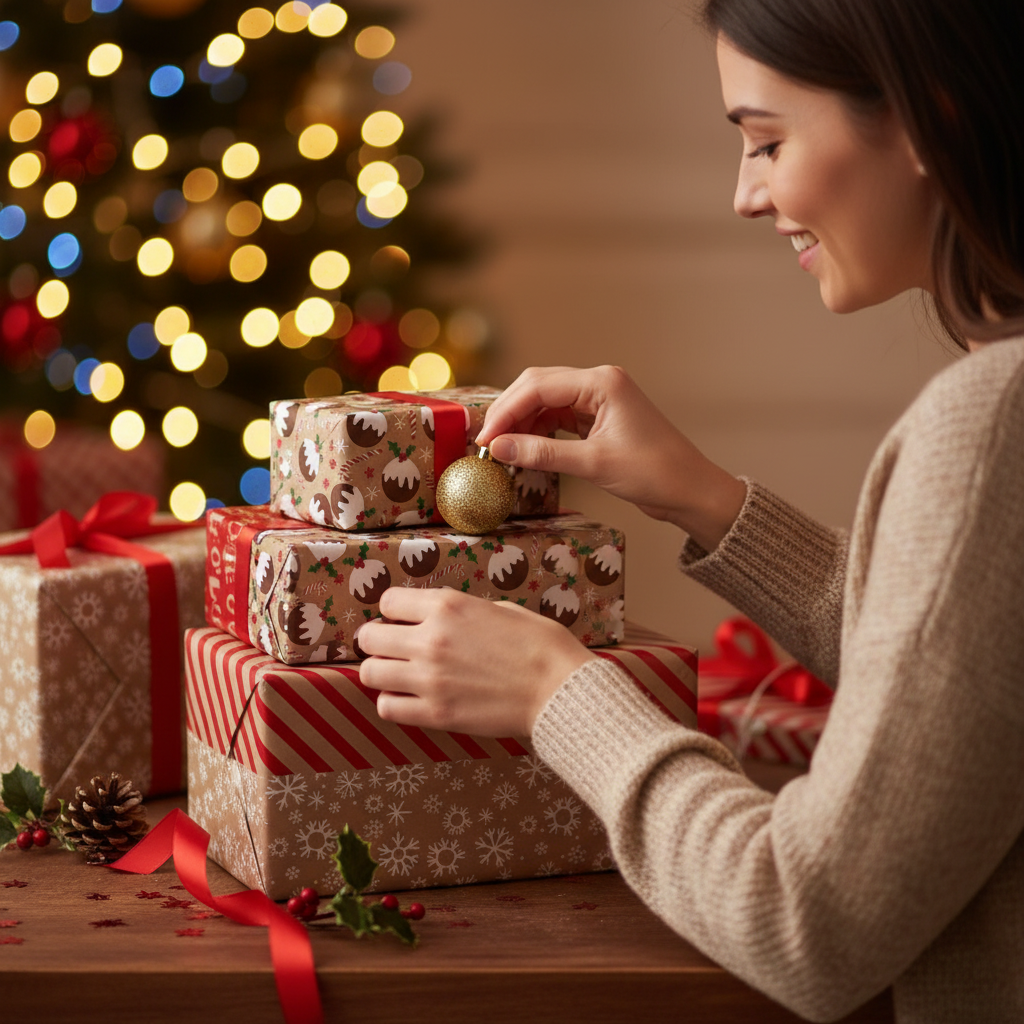 Christmas Wrapping Paper Flat Wrap 8 Sheets Assorted Designs | Merthyr Tydfil | Why Not Shop Online