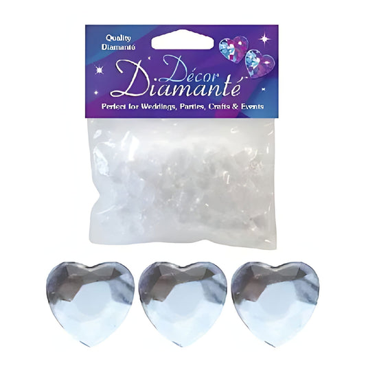 Clear Decor Diamante Hearts 12mm | Merthyr Tydfil | Why Not Shop Online