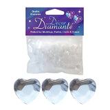 Clear Decor Diamante Hearts 12mm | Why Not Shop