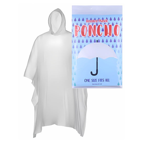 Clear Hooded Plastic Poncho | Merthyr Tydfil | Why Not Shop Online