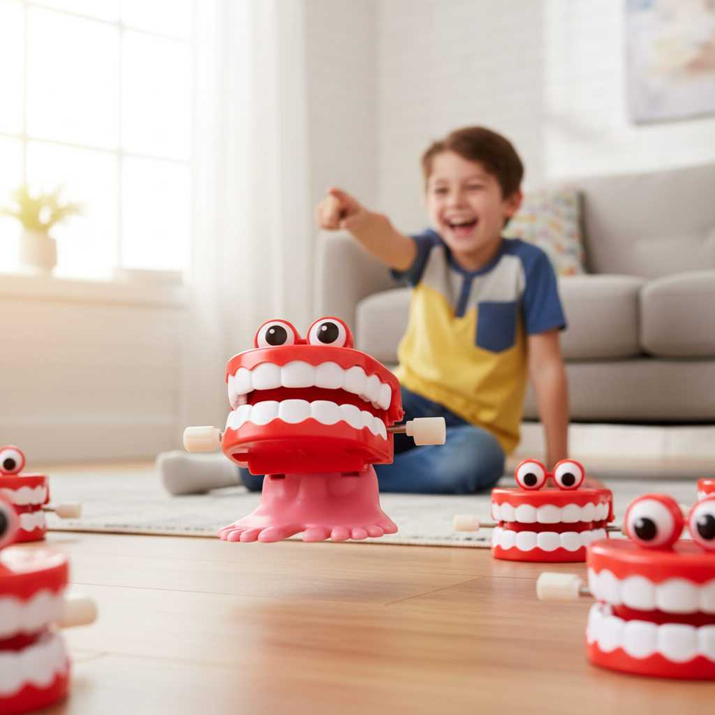 Clockwork Wind Up Chattering Teeth With Eyes - 4Cm | Merthyr Tydfil | Why Not Shop Online