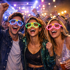 Neon Glow Glasses Assorted Colours Single