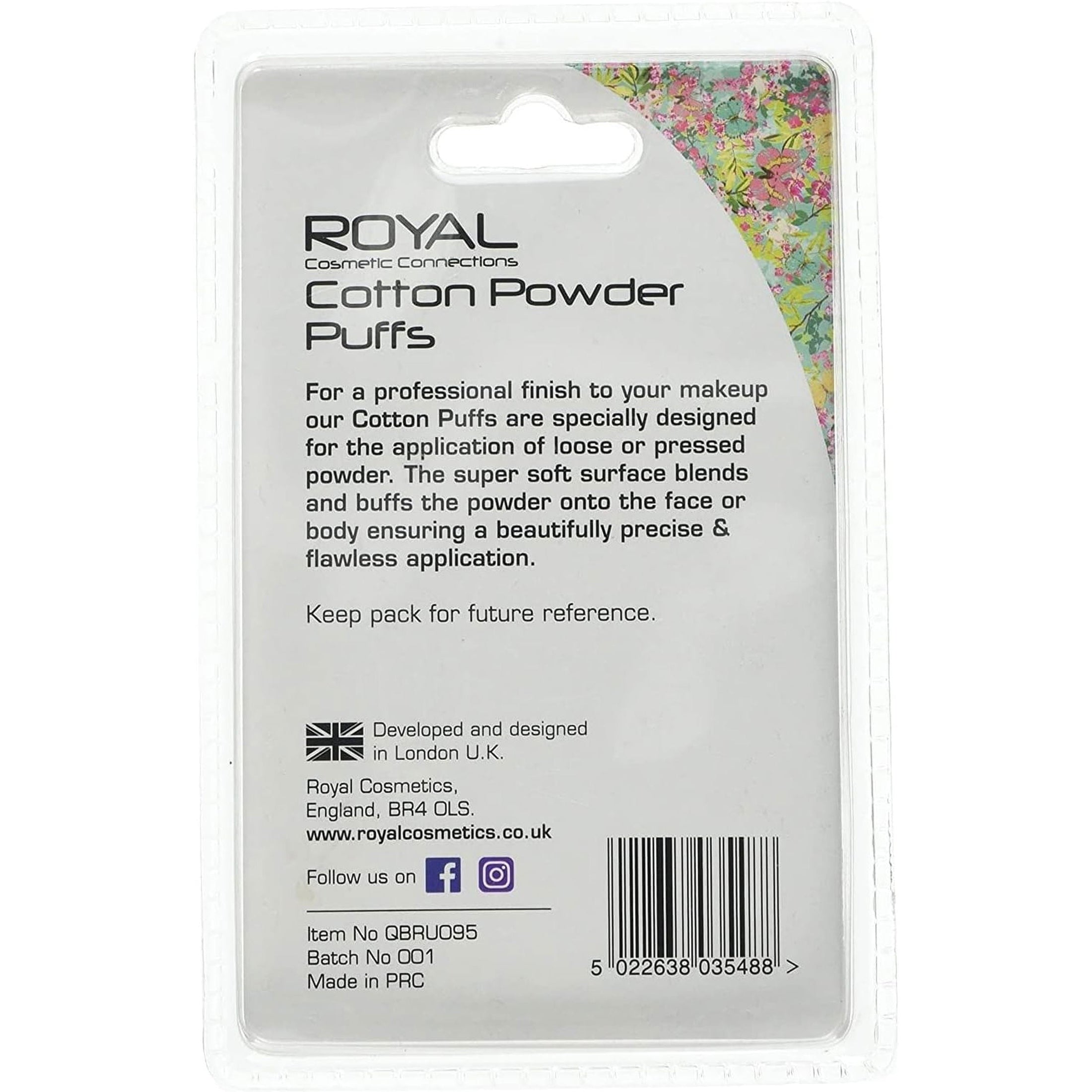 Cotton Face Powder Puffs Pack of 2 by Royal Cosmetics | Merthyr Tydfil | Why Not Shop Online