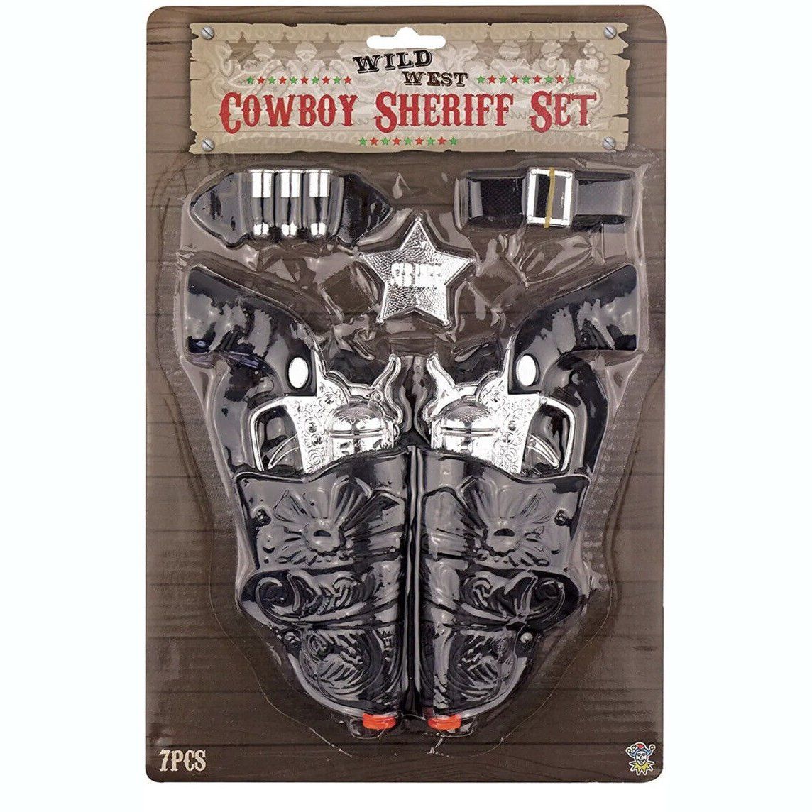 Cowboy Sheriff Fancy Dress Gun Set 7 Pieces | Why Not Shop