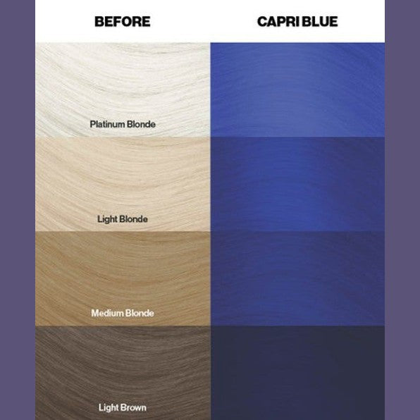 Crazy Color Semi Permanent Hair Dye - Capri Blue Number 44 100ml | Why Not Shop