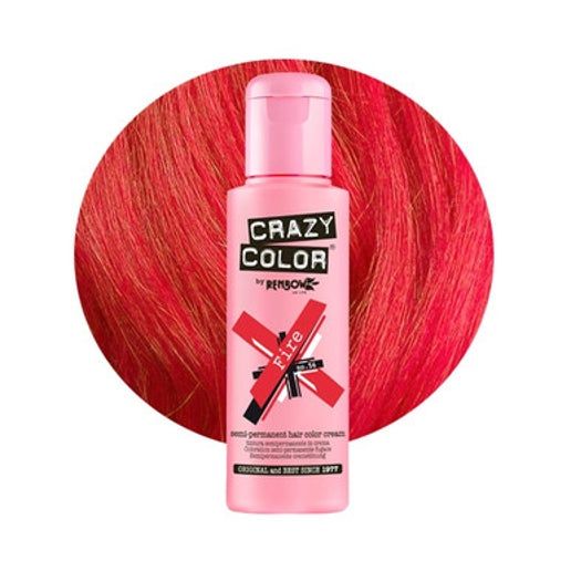 Crazy Color Semi Permanent Hair Dye - Fire Pillarbox Red Number 56 100ml | Why Not Shop