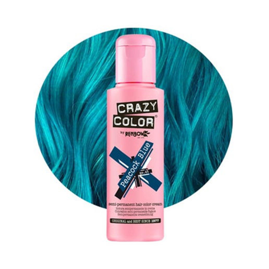Crazy Color Semi Permanent Hair Dye - Peacock Blue Number 45 100ml | Merthyr Tydfil | Why Not Shop Online