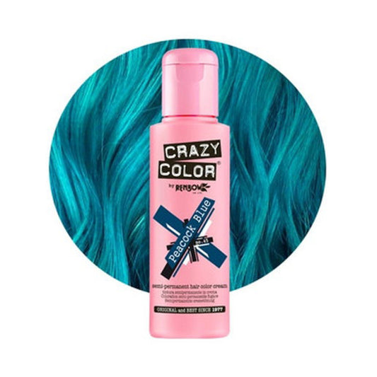 Crazy Color Semi Permanent Hair Dye - Peacock Blue Number 45 100ml | Why Not Shop