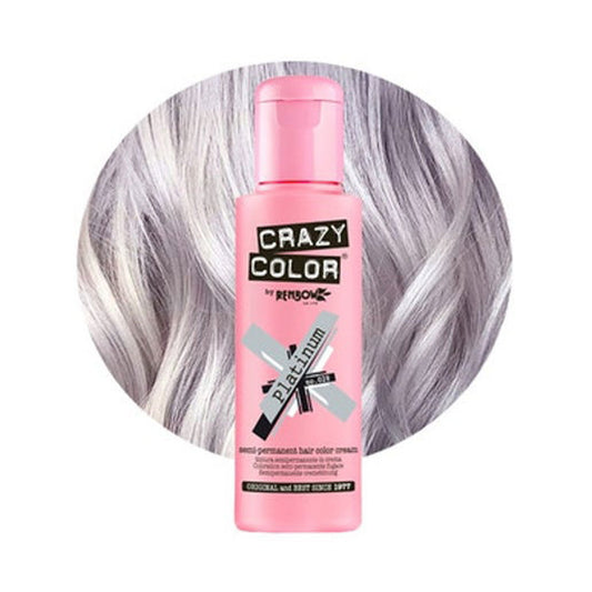 Crazy Color Semi Permanent Hair Dye - Platinum Number 28 100ml | Why Not Shop