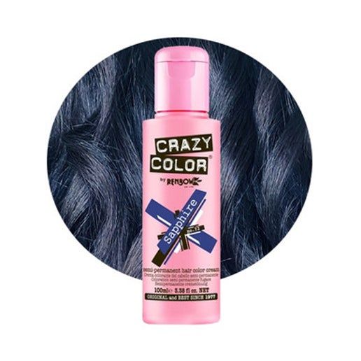 Crazy Color Semi Permanent Hair Dye - Sapphire Number 72 100ml | Why Not Shop