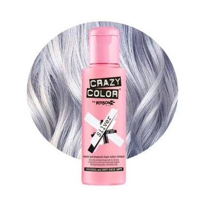 Crazy Color Semi Permanent Hair Dye - Silver Number 027 100ml | Why Not Shop