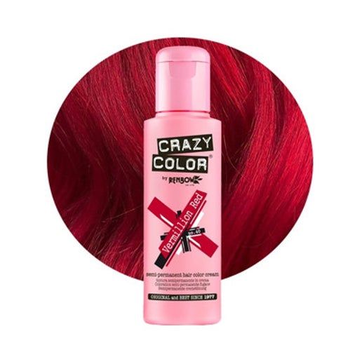 Crazy Color Semi Permanent Hair Dye - Vermillion Red Number 40 100ml | Merthyr Tydfil | Why Not Shop Online