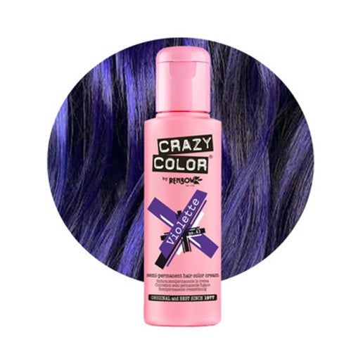 Crazy Color Semi Permanent Hair Dye - Violette Number 43 100ml | Why Not Shop