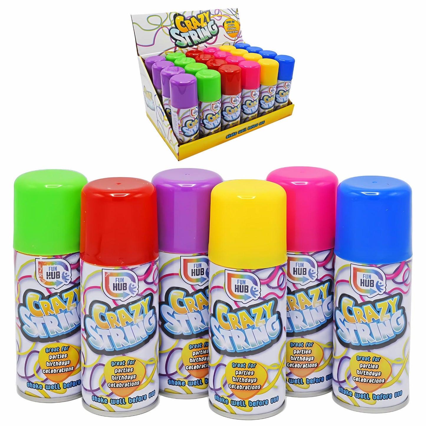 Crazy Silly String Cans Assorted Colours 1.8oz | Merthyr Tydfil | Why Not Shop Online