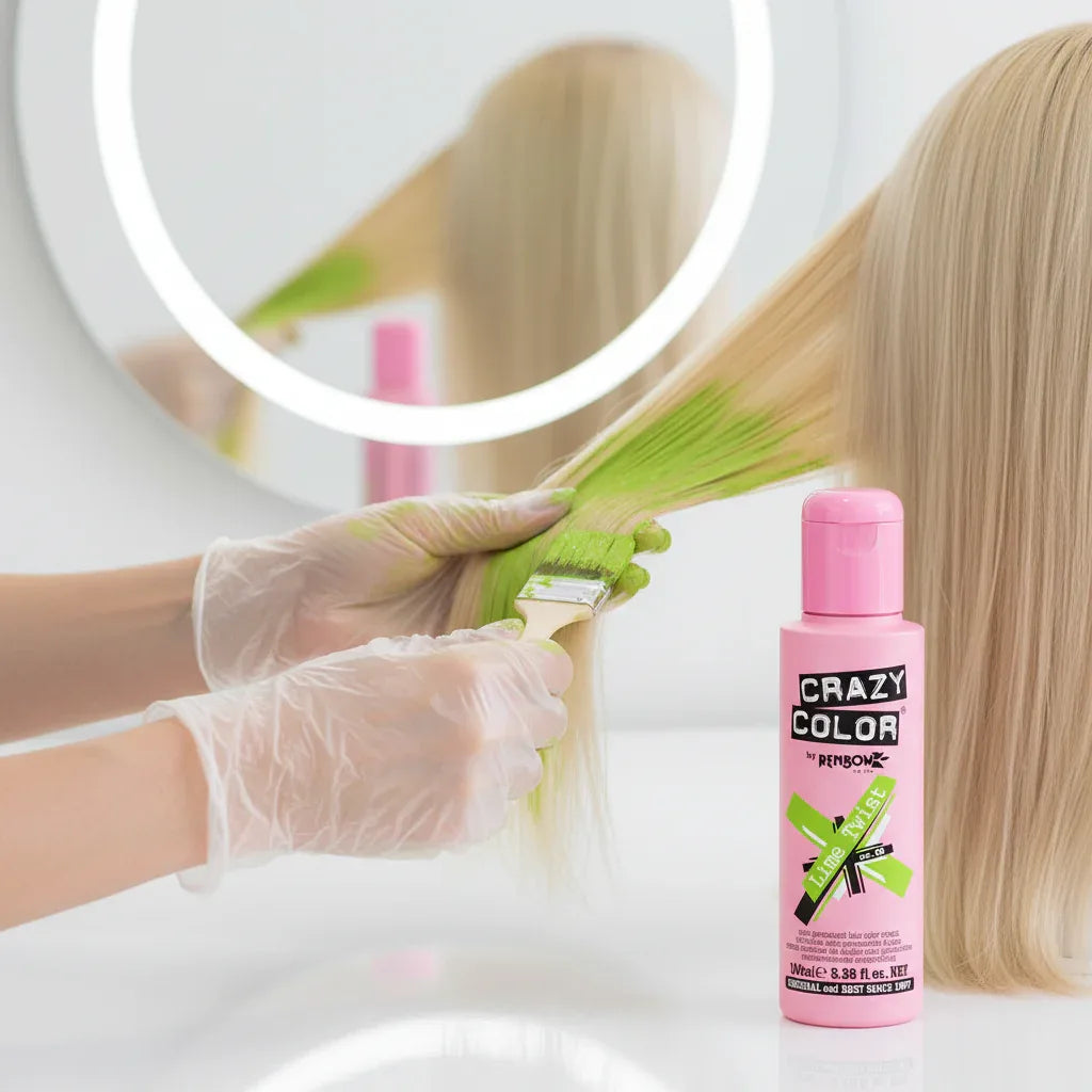 Crazy Color Lime Twist Semi-Permanent Hair Dye 100ml - Why Not Shop