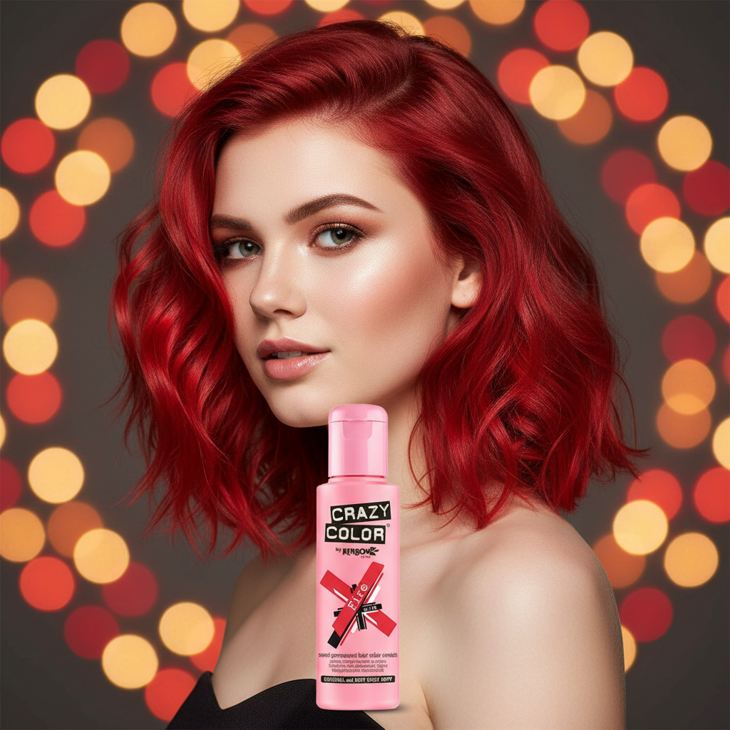 Crazy Color Semi Permanent Hair Dye - Fire Pillarbox Red Number 56 100ml | Merthyr Tydfil | Why Not Shop Online