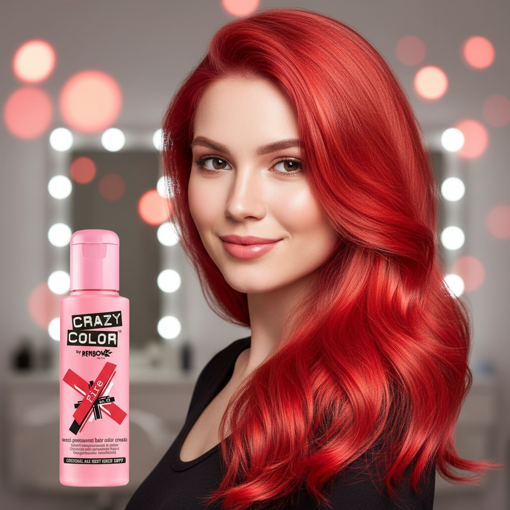Crazy Color Semi Permanent Hair Dye - Fire Pillarbox Red Number 56 100ml | Merthyr Tydfil | Why Not Shop Online
