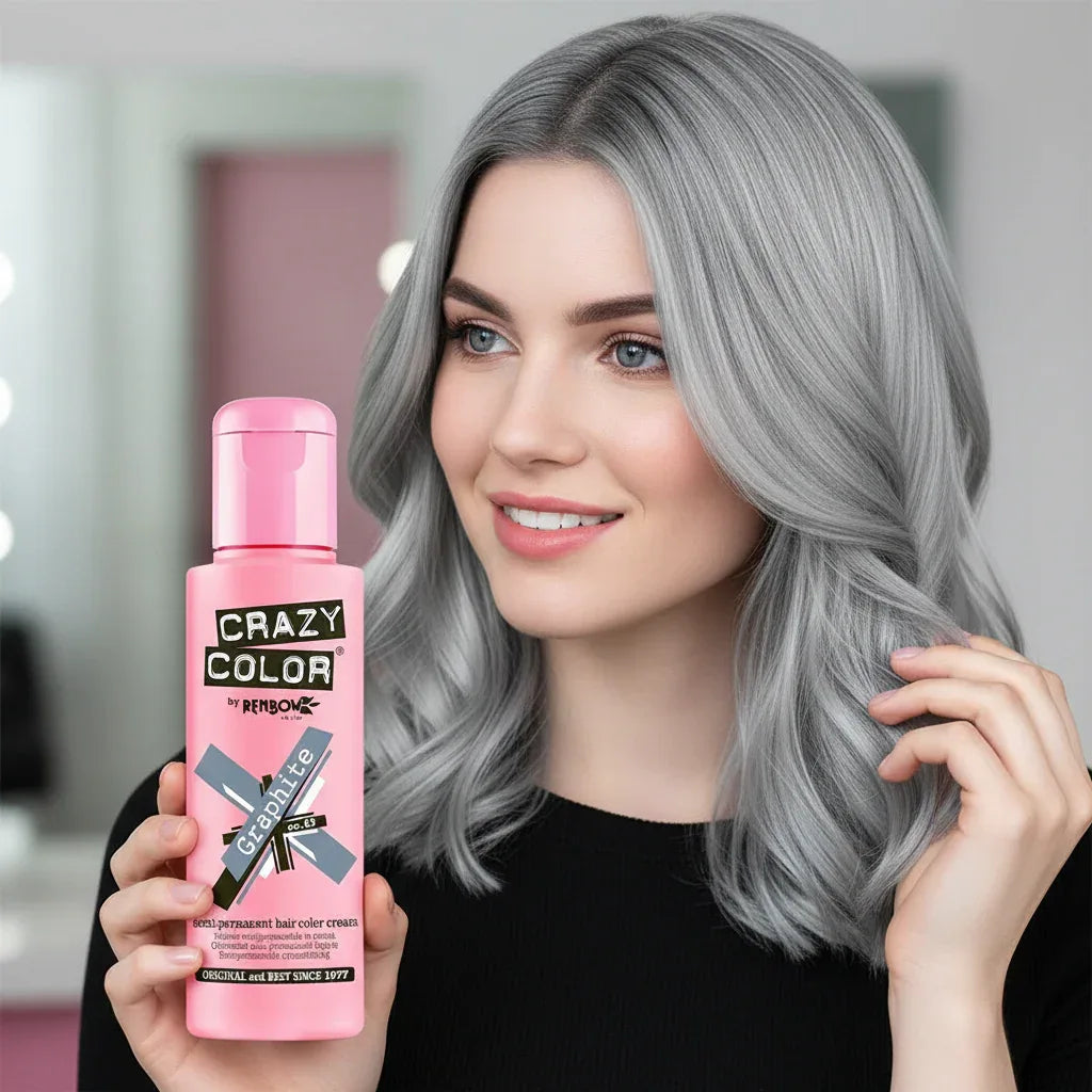 Crazy Color Graphite Semi-Permanent Hair Dye 100ml - Why Not Shop