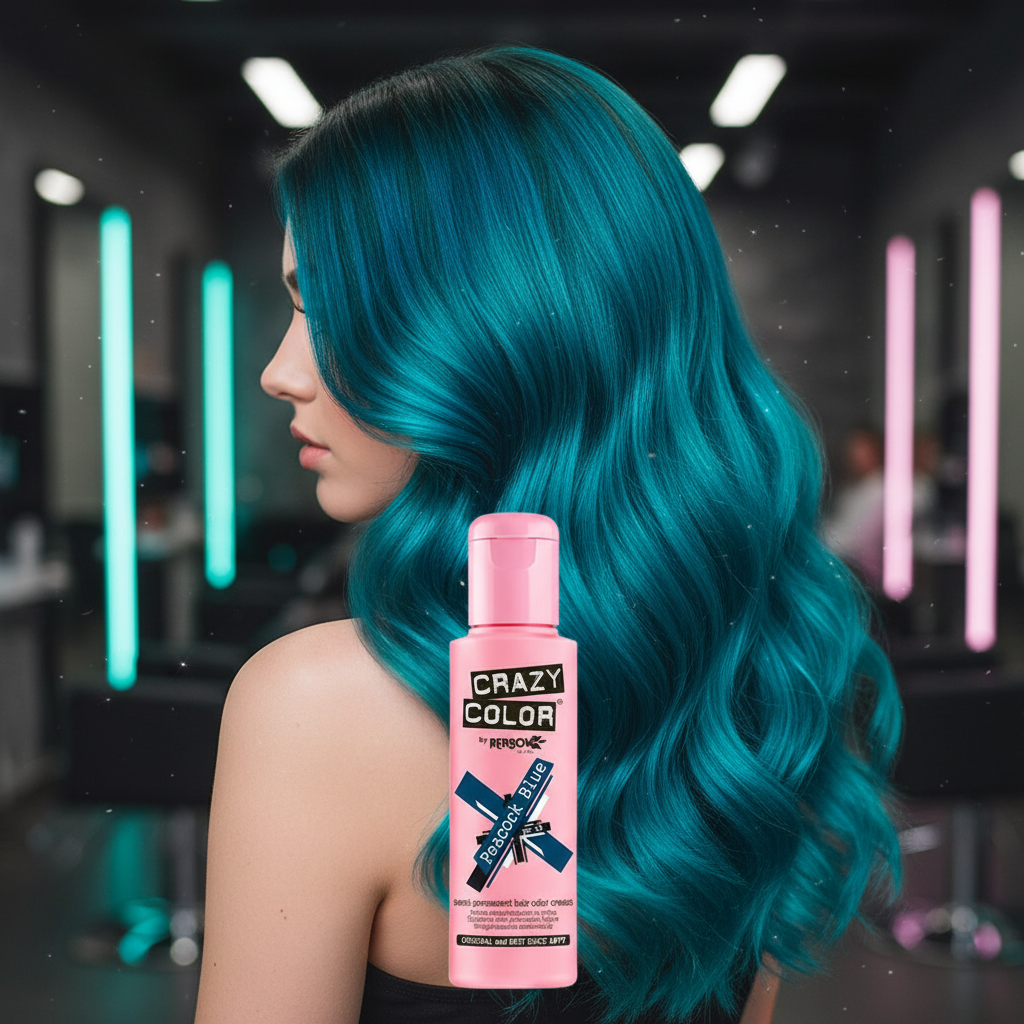 Crazy Color Semi Permanent Hair Dye - Peacock Blue Number 45 100Ml | Merthyr Tydfil | Why Not Shop Online