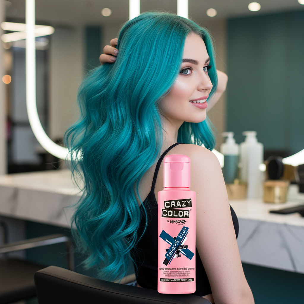 Crazy Color Semi Permanent Hair Dye - Peacock Blue Number 45 100Ml | Merthyr Tydfil | Why Not Shop Online