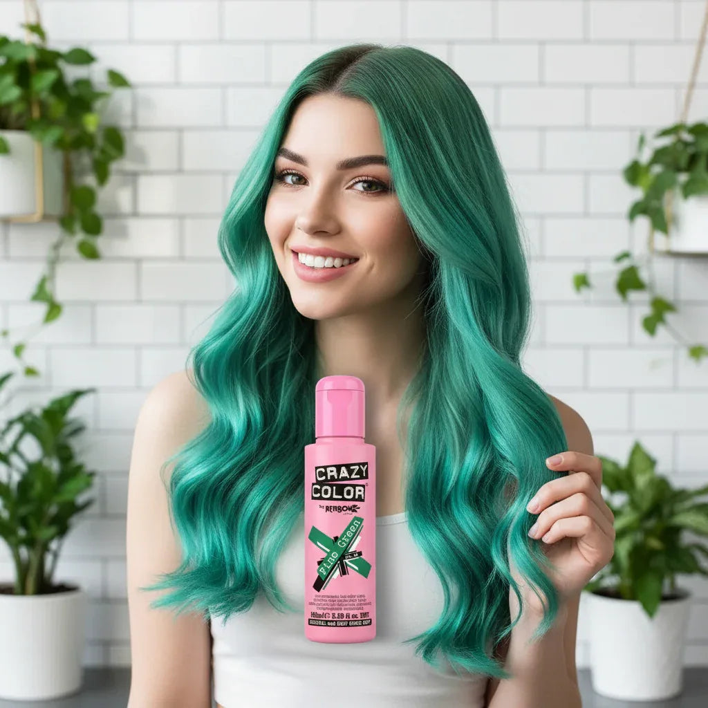 Crazy Color Pine Green Semi-Permanent Hair Dye 100ml - Why Not Shop