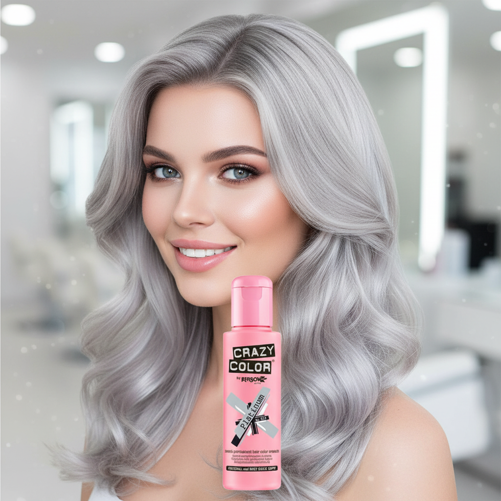 Crazy Color Semi Permanent Hair Dye - Platinum Number 28 100ml | Merthyr Tydfil | Why Not Shop Online