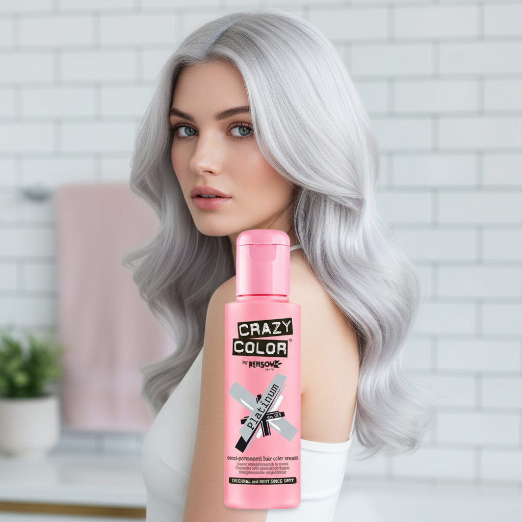 Crazy Color Semi Permanent Hair Dye - Platinum Number 28 100ml | Merthyr Tydfil | Why Not Shop Online