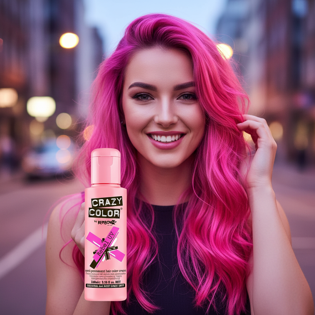 Crazy Color Semi Permanent Hair Dye - Rebel Uv Neon Pink Number 78 100Ml | Merthyr Tydfil | Why Not Shop Online