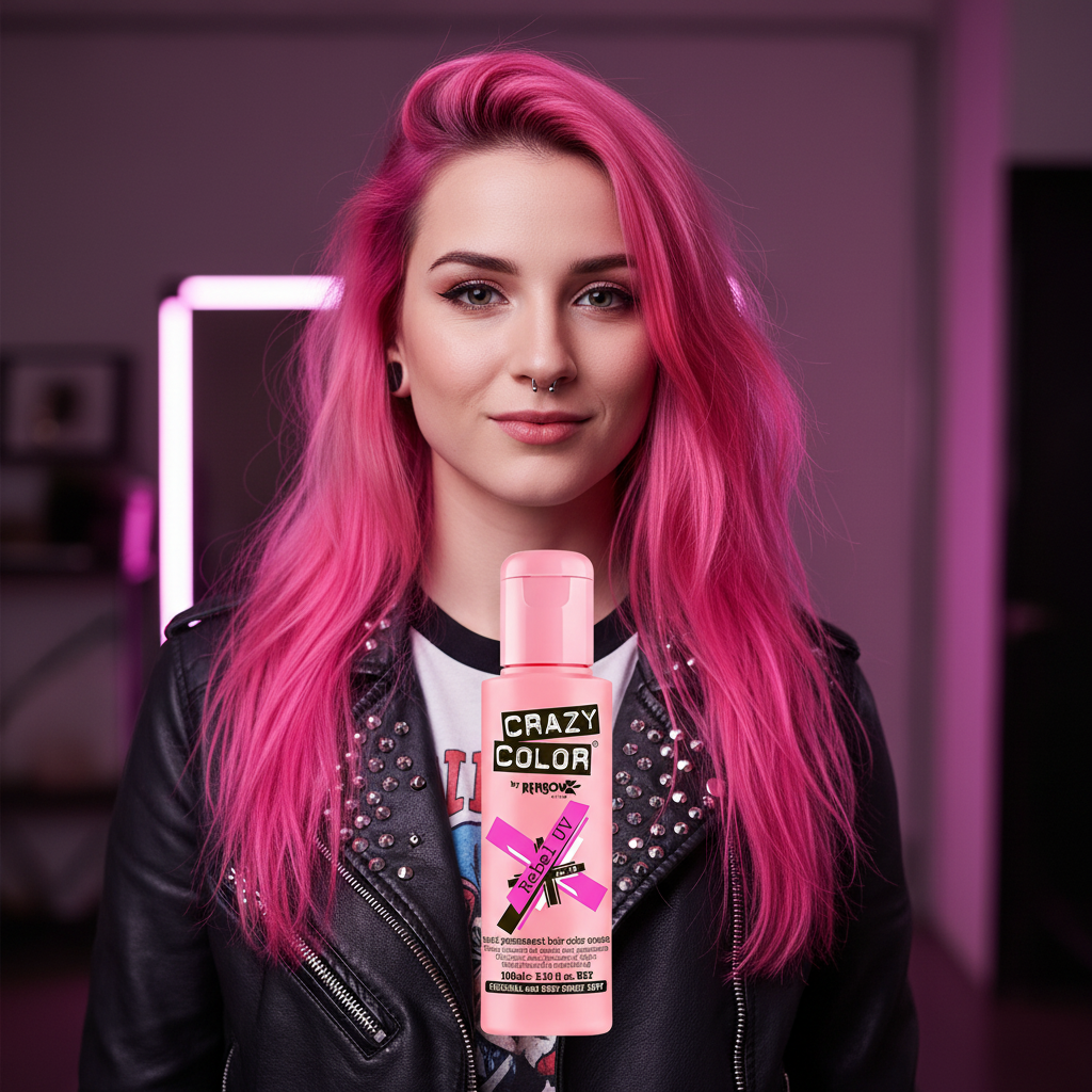 Crazy Color Semi Permanent Hair Dye - Rebel Uv Neon Pink Number 78 100Ml | Merthyr Tydfil | Why Not Shop Online