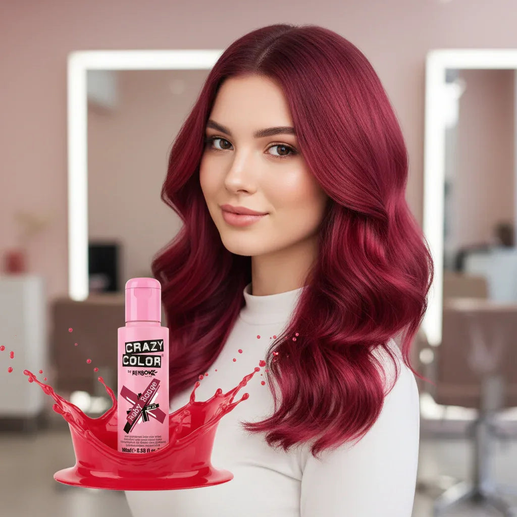 Crazy Color Ruby Rouge Semi-Permanent Hair Dye 100ml - Why Not Shop