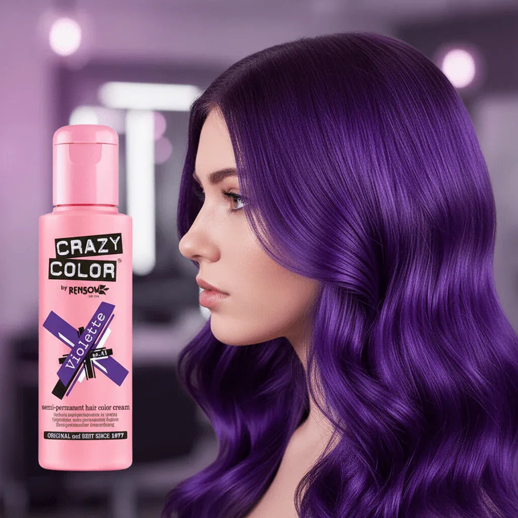 Crazy Color Violette Semi-Permanent Hair Dye 100ml - Why Not Shop