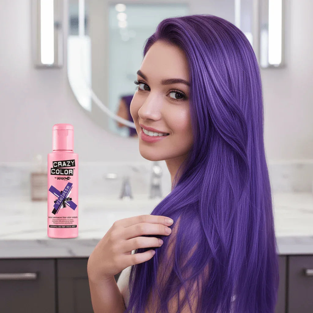 Crazy Color Violette Semi-Permanent Hair Dye 100ml - Why Not Shop
