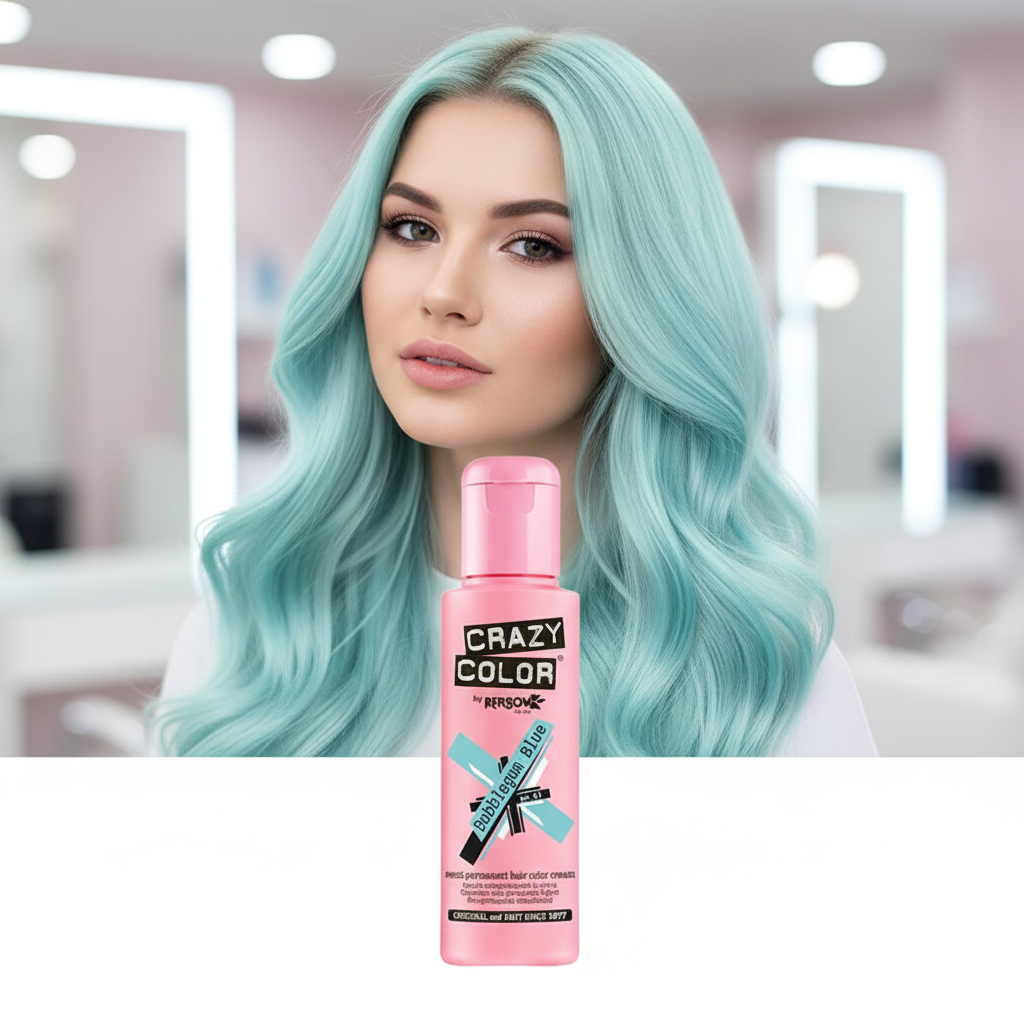 Crazy Color Semi Permanent Hair Dye Bubblegum Blue Number 63 100ml | Merthyr Tydfil | Why Not Shop Online