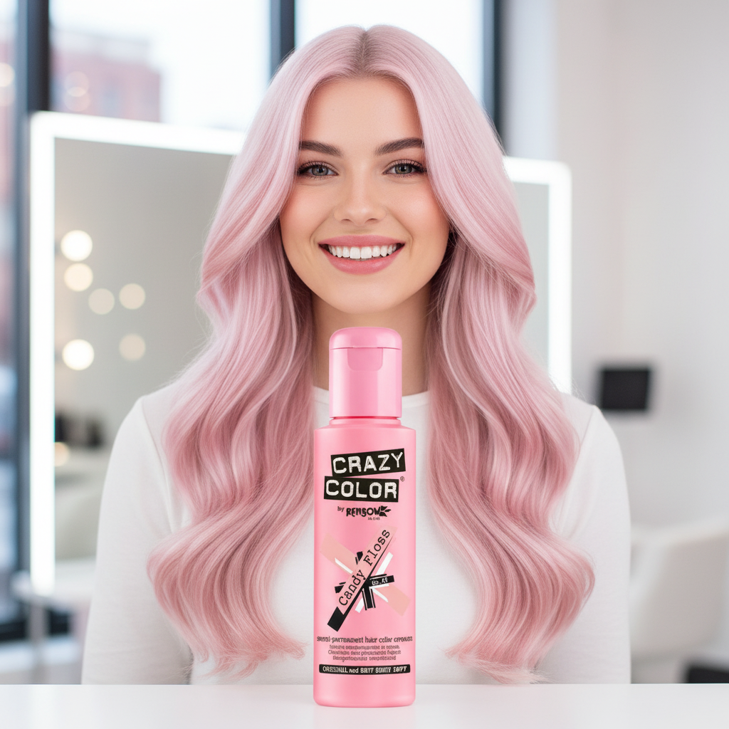 Crazy Color Semi Permanent Hair Dye Candy Floss Delicate Pink Number 65 100ml | Merthyr Tydfil | Why Not Shop Online