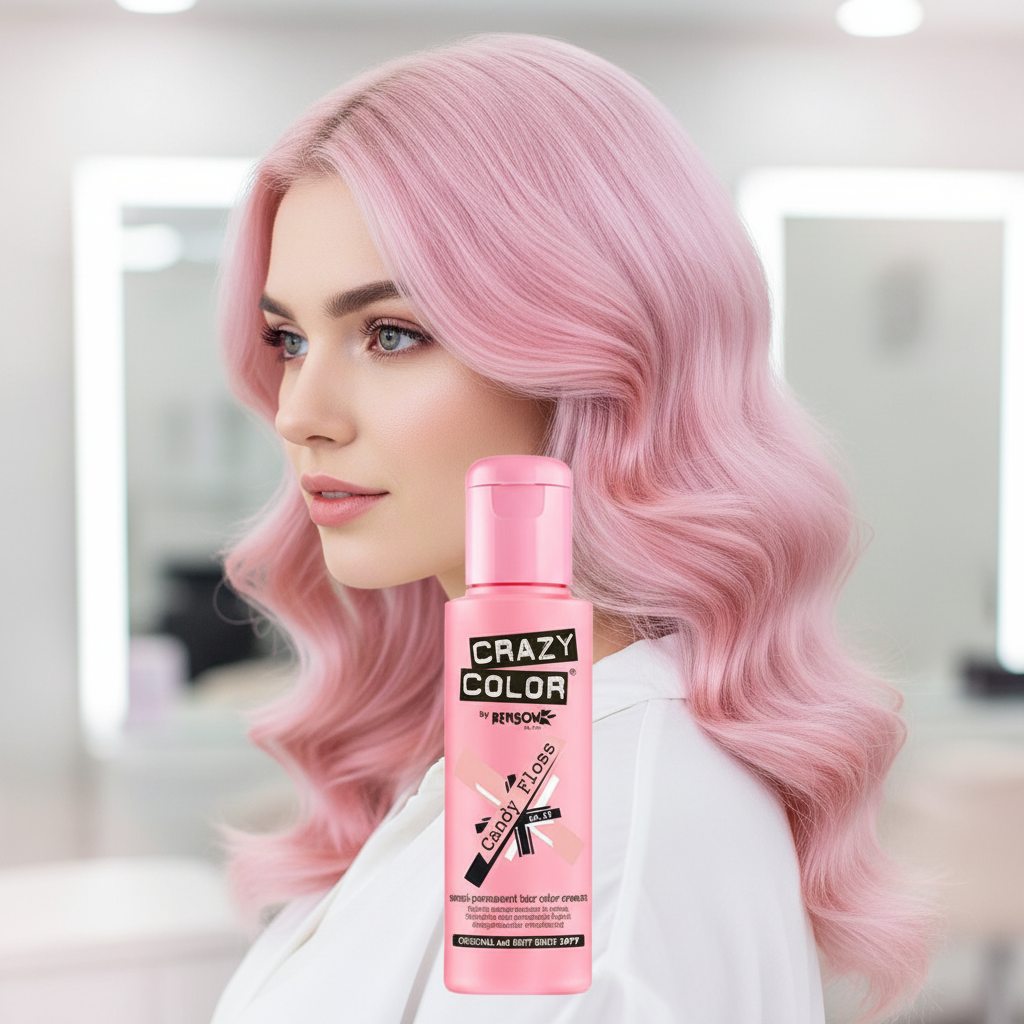 Crazy Color Semi Permanent Hair Dye Candy Floss Delicate Pink Number 65 100ml | Merthyr Tydfil | Why Not Shop Online