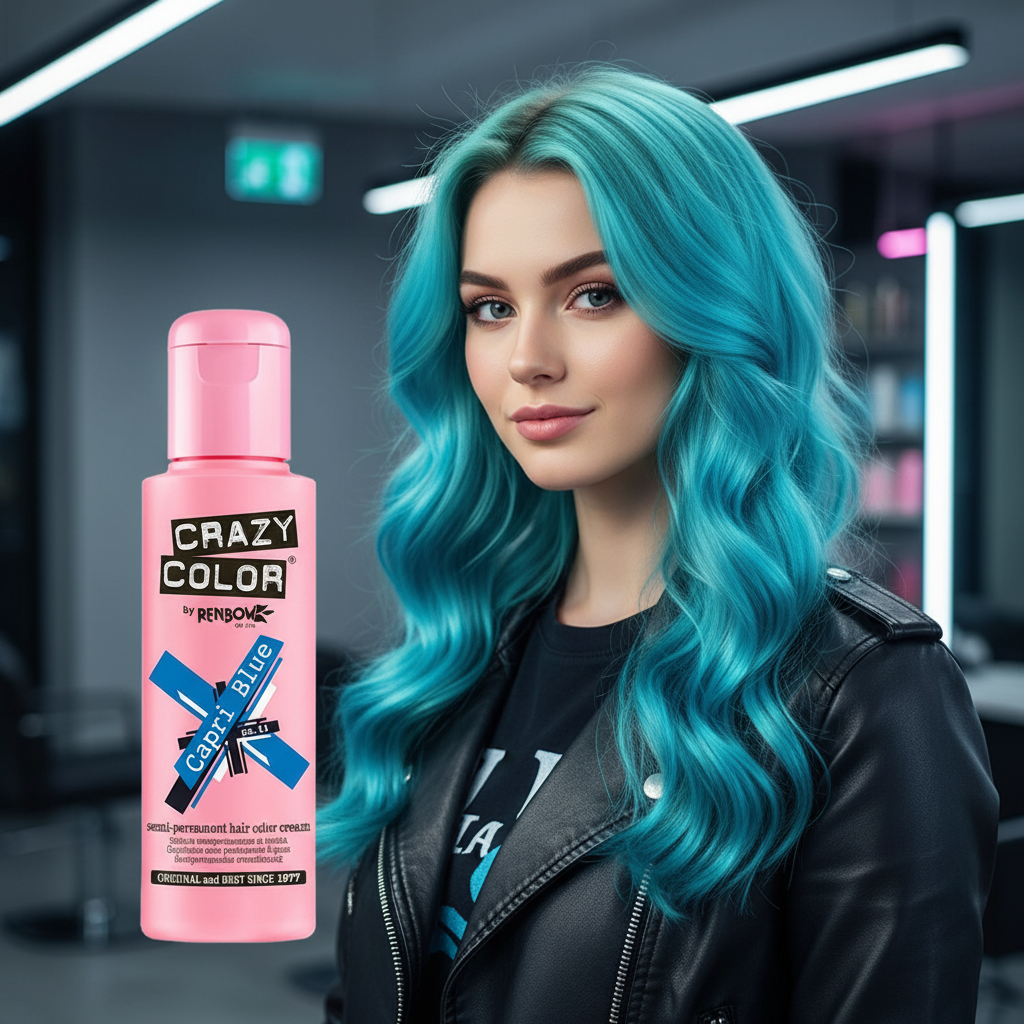 Crazy Color Semi Permanent Hair Dye Capri Blue Number 44 100ml | Merthyr Tydfil | Why Not Shop Online